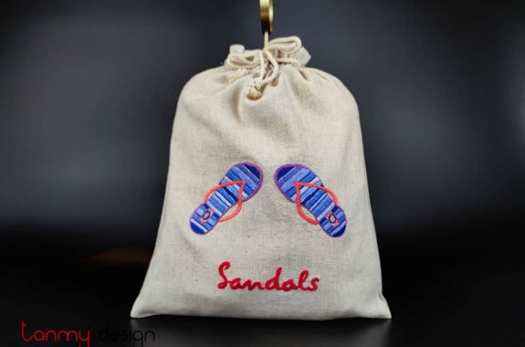   Laundry bag with flip-flops embroidery